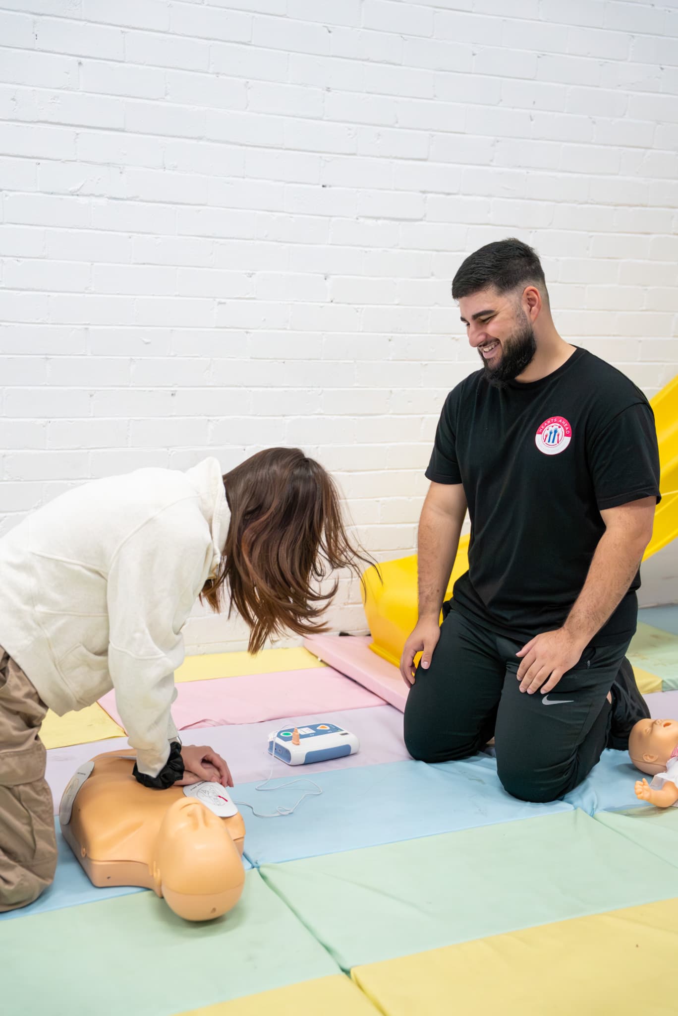 Hands-on first aid training session